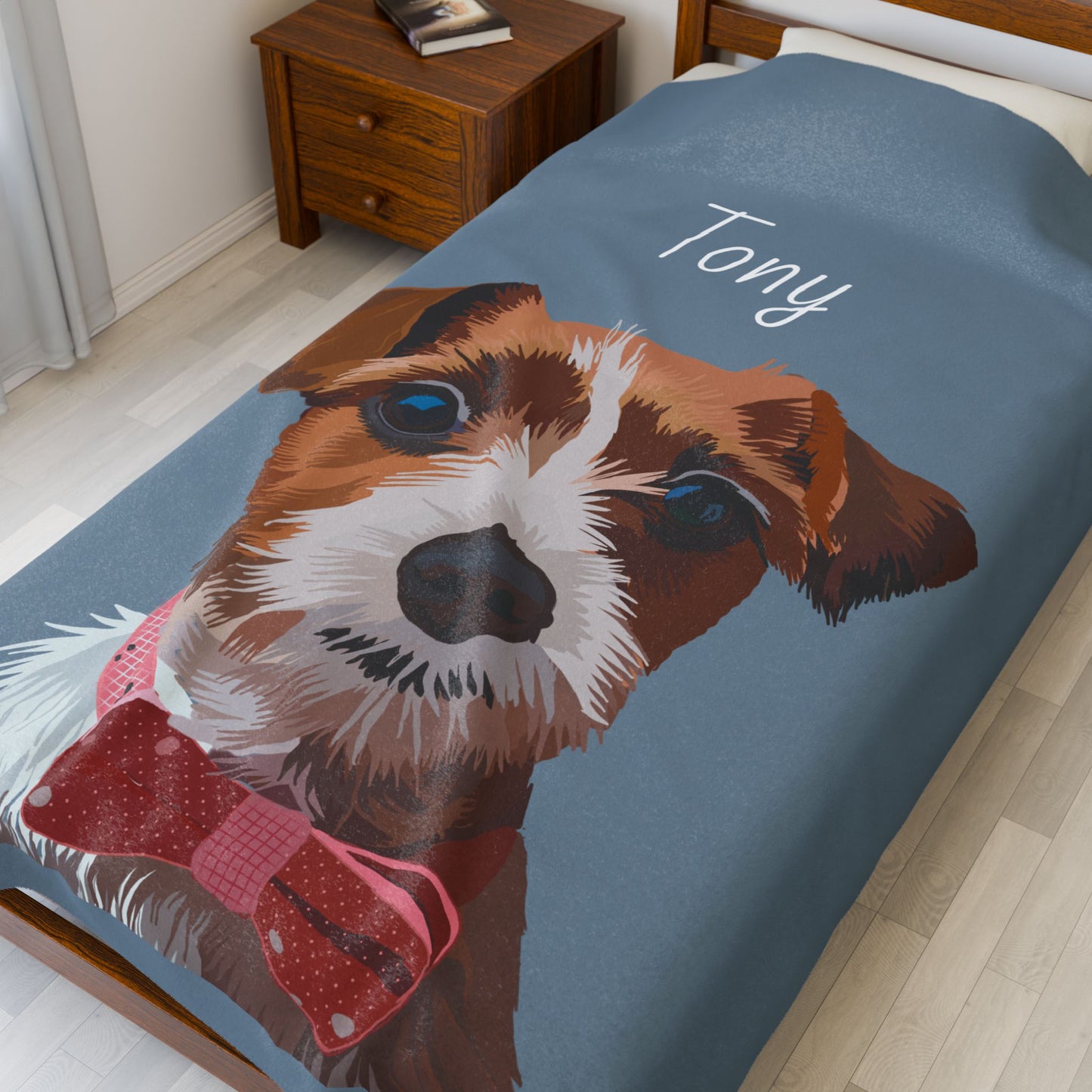 Dog Portrait Blanket | Pet Blankets Personalized