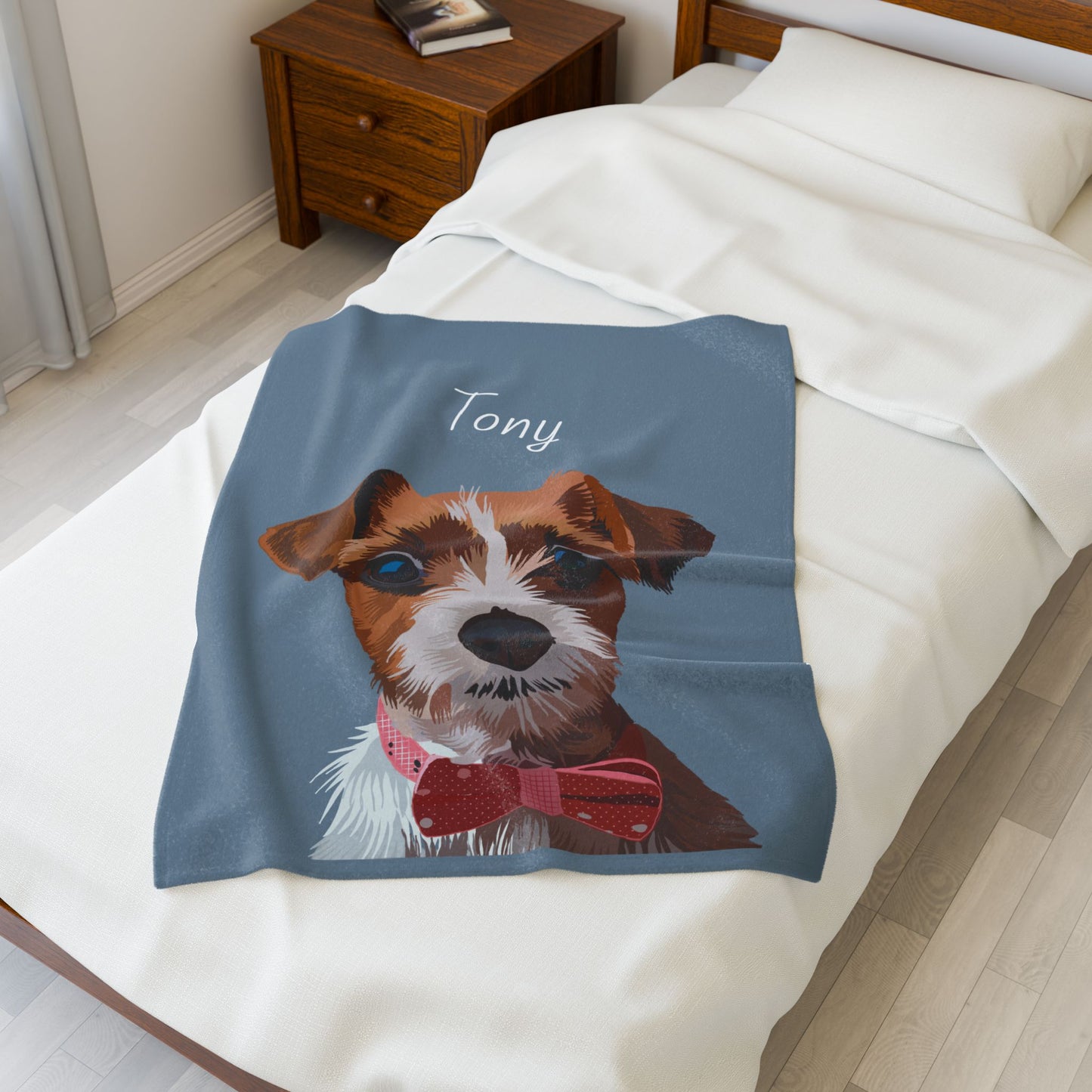 Dog Portrait Blanket | Pet Blankets Personalized