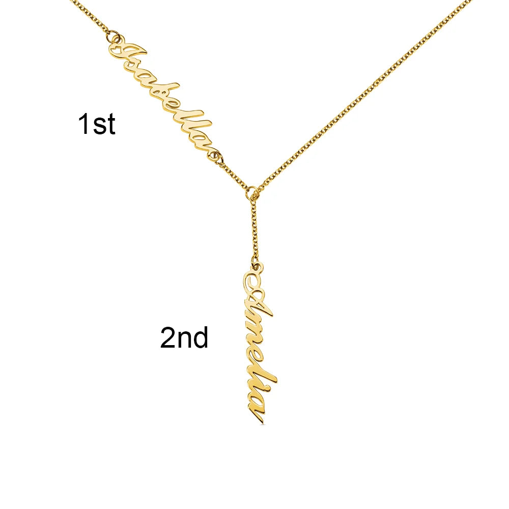 Personalized necklace with two names silver 925