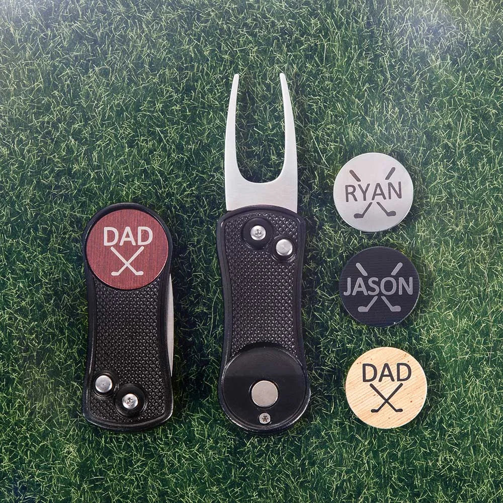Personalized Golf Ball Marker |Personalized Divot Tool With Ball Marker