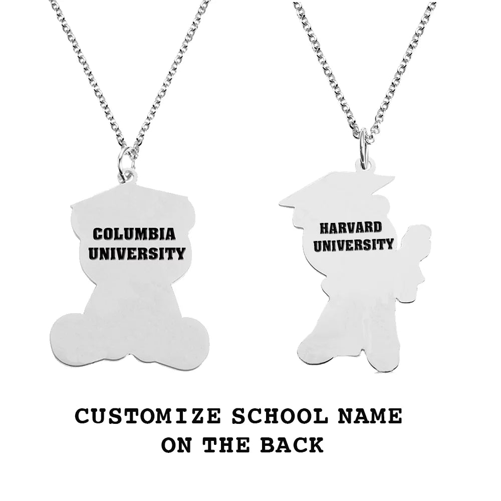 Custom Bear Necklace for Graduation Gift |Graduation gifts for her
