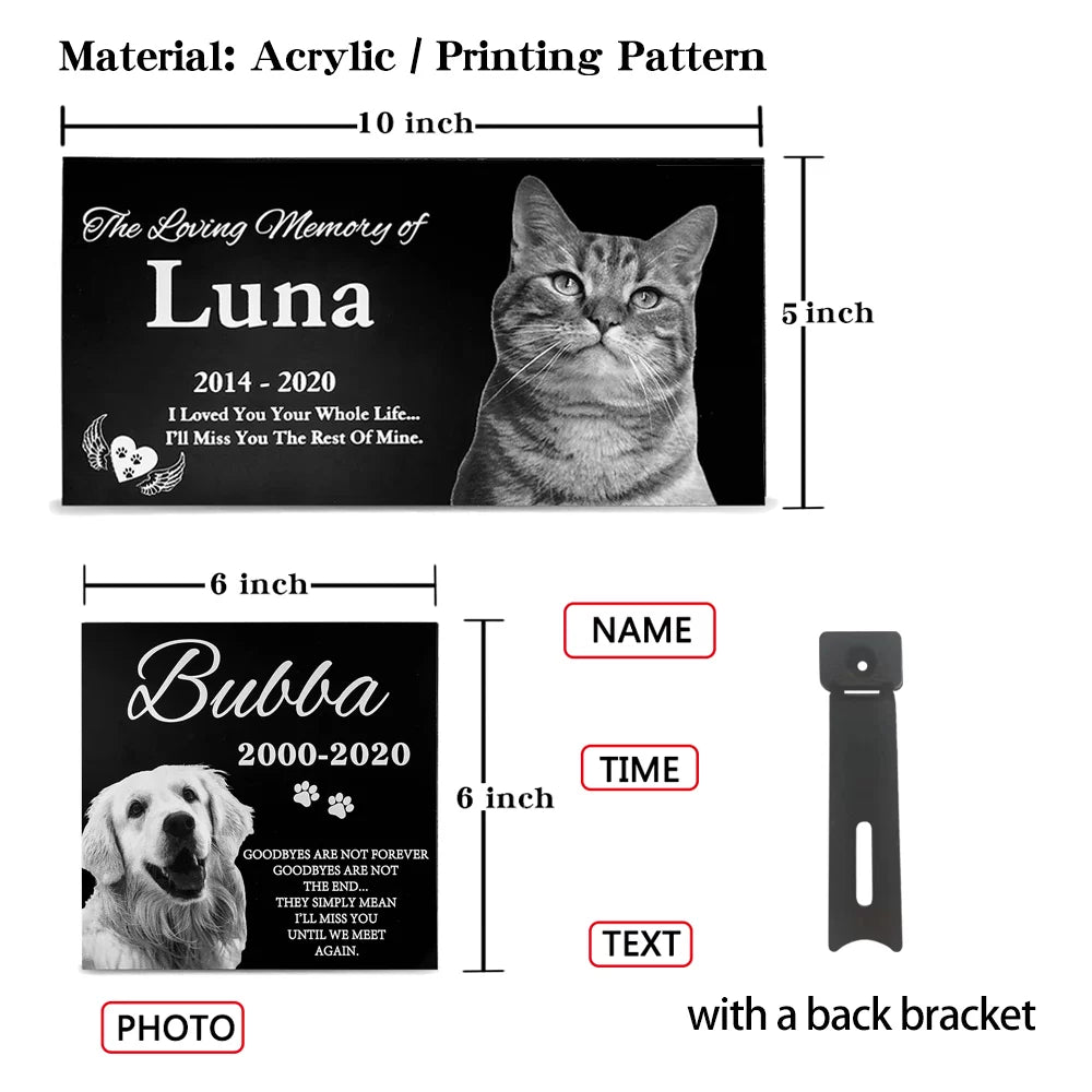 Personalized pet memorial headstones
