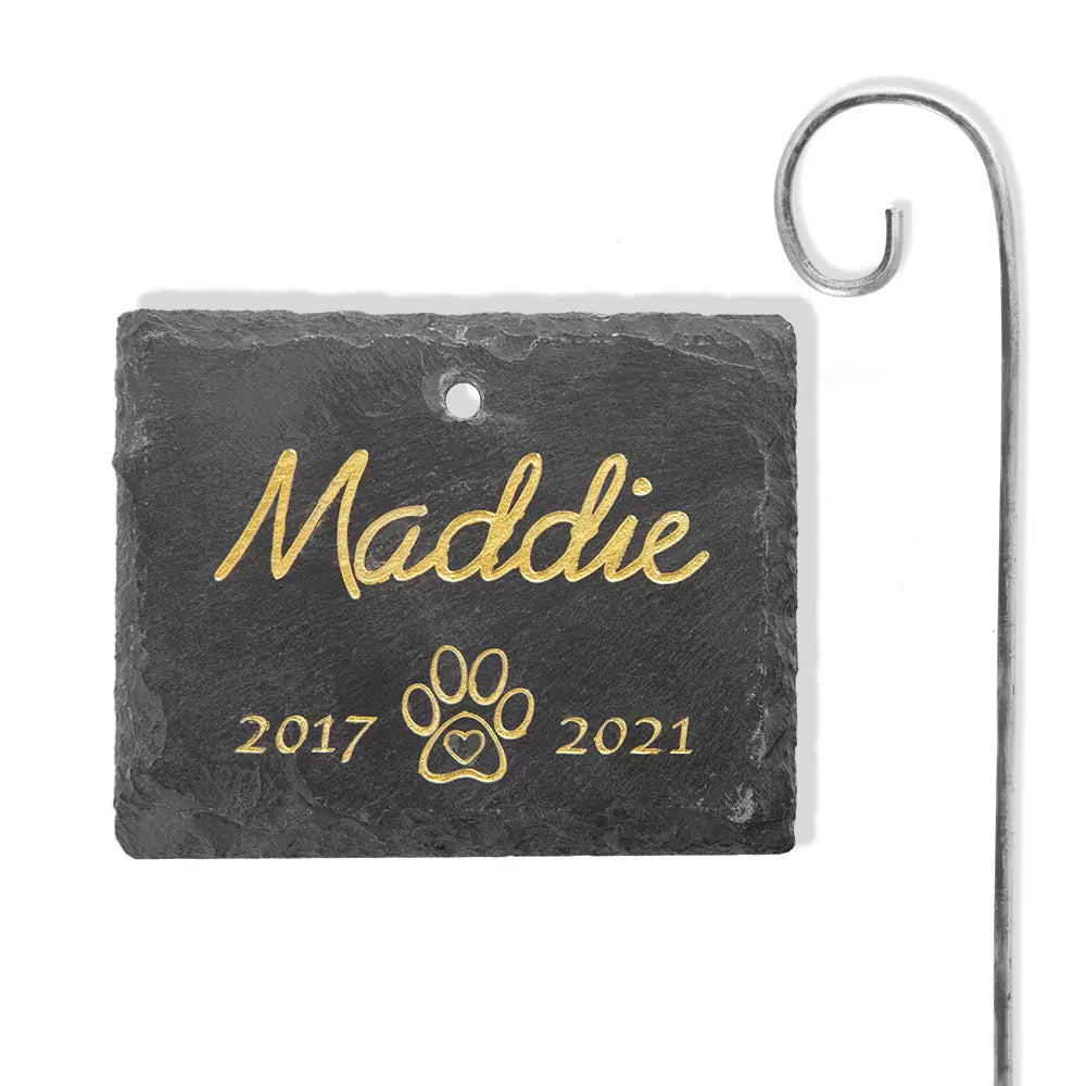 Dog Remembrance Plaque with hook | Pet memorial