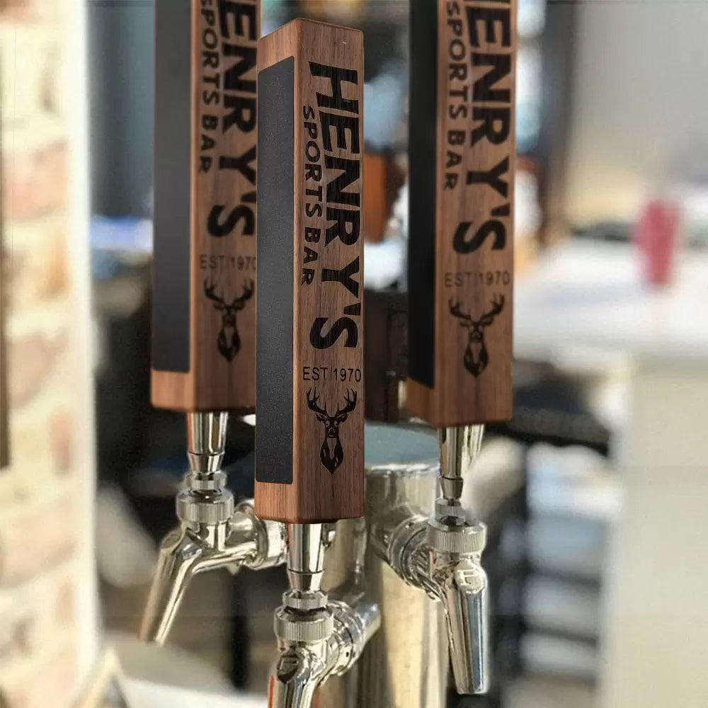 Custom Beer Tap Handles | Laser Engraved with Chalkboard | Personalized Keg Tap