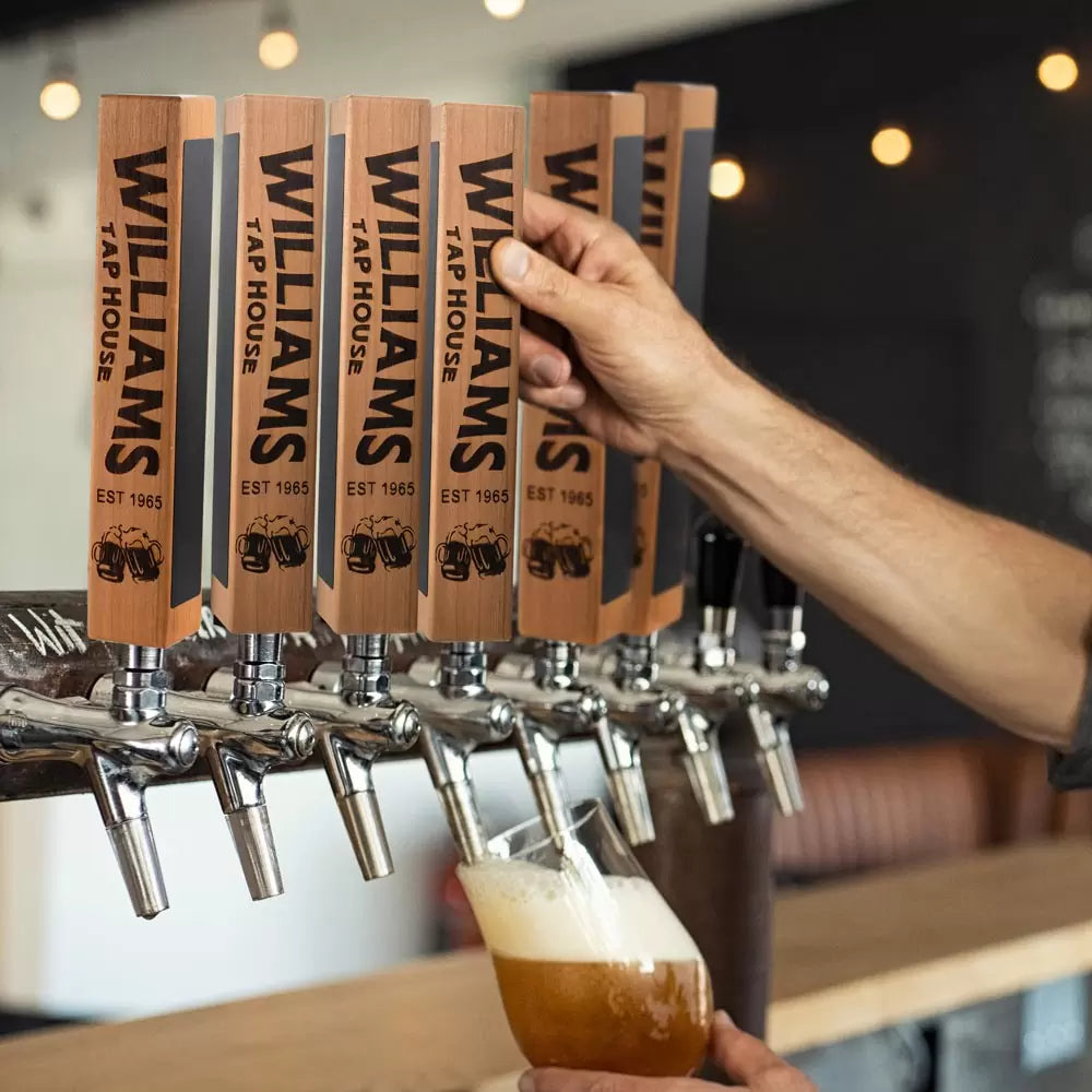 Custom Beer Tap Handles | Laser Engraved with Chalkboard | Personalized Keg Tap