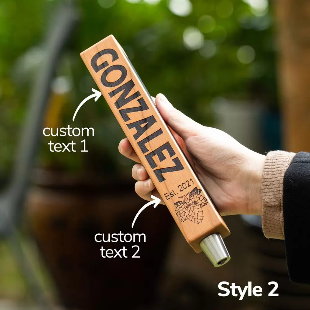 Custom Beer Tap Handles | Laser Engraved with Chalkboard | Personalized Keg Tap