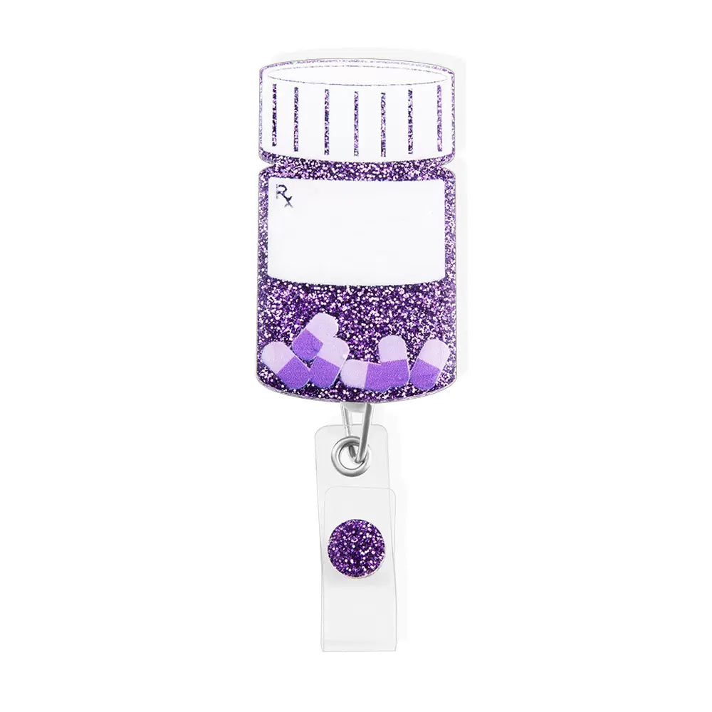 Personalize Funny Pill Bottle Pharmacist Badge Reel