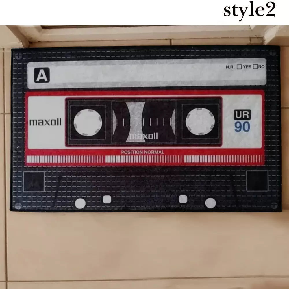 Personalized Door Mat Cassette Tape Retro
