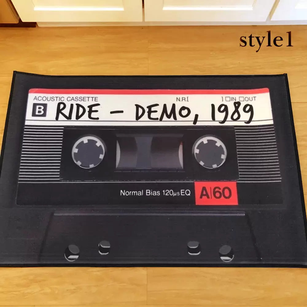 Personalized Door Mat Cassette Tape Retro