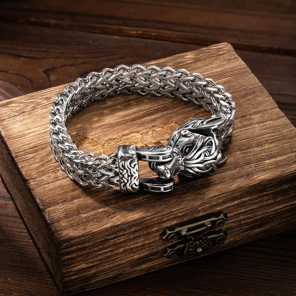 Viking Norse Bracelet | Free engraved wood gift box