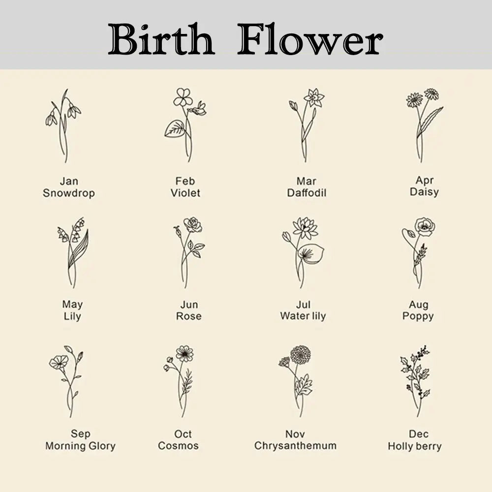 Personalized keychains with names & birth flower |Personalized bridesmaid gifts