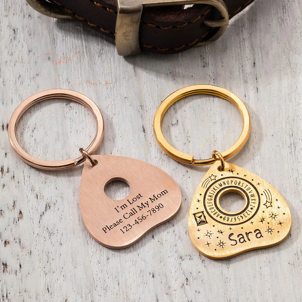 Custom Ouija Planchette Pet Tag |Unique pet id tag