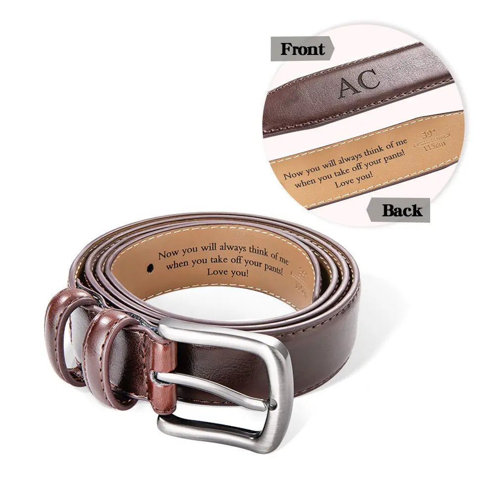 Custom Engraved Leather Belts | Groove Belt for Men