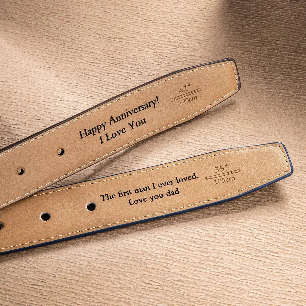Custom Engraved Leather Belts | Groove Belt for Men