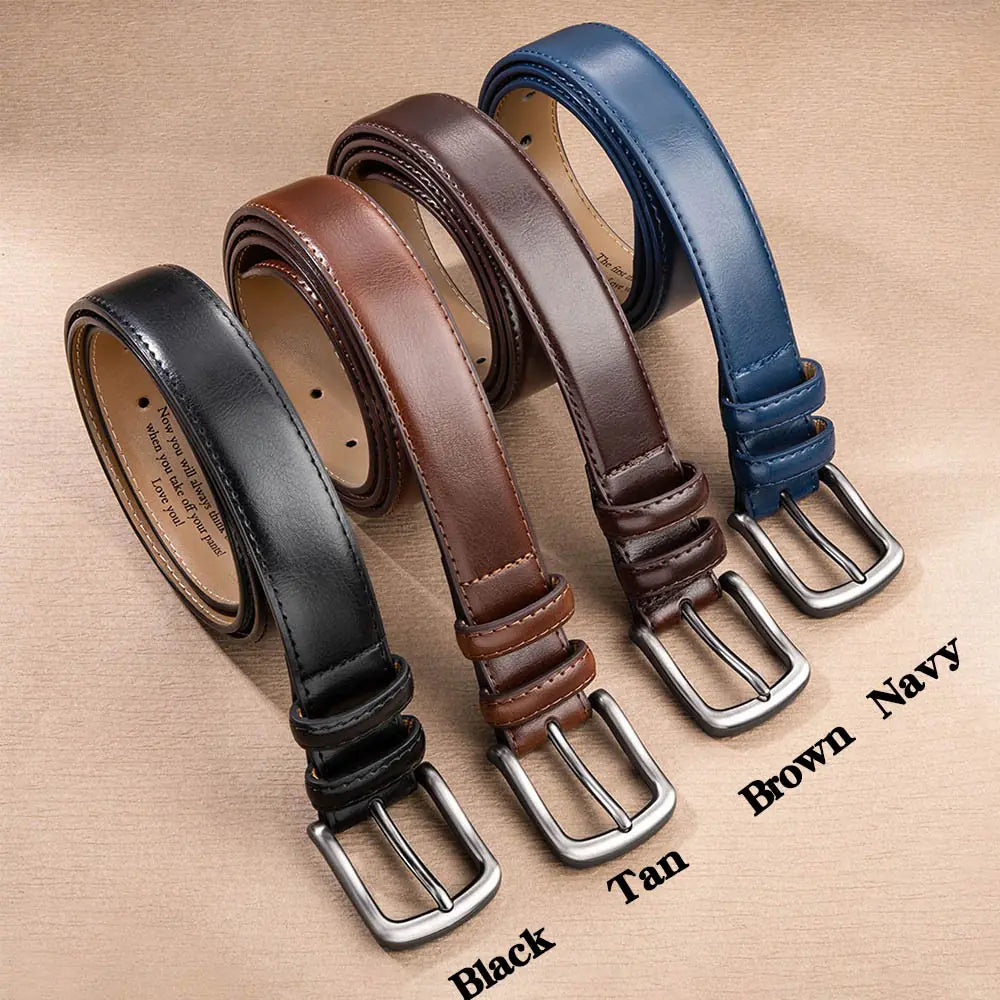 Custom Engraved Leather Belts | Groove Belt for Men