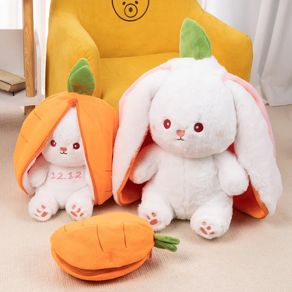 Custom bunny plush| Strawberry & Carrot bunny plush | Stuffed bunny with long ears