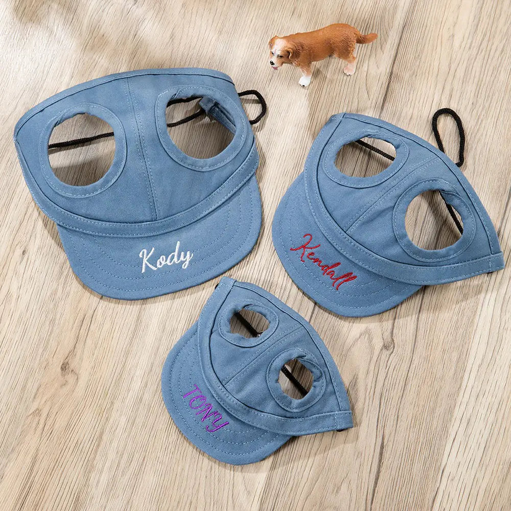 Custom Dog embroidered hat | Dog hats with ear holes