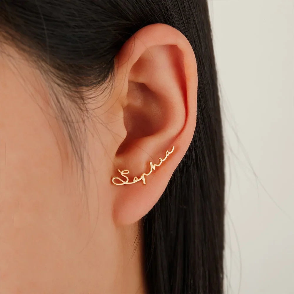 Custom Earrings With The Name | Personalized Earrings| Stud Earring