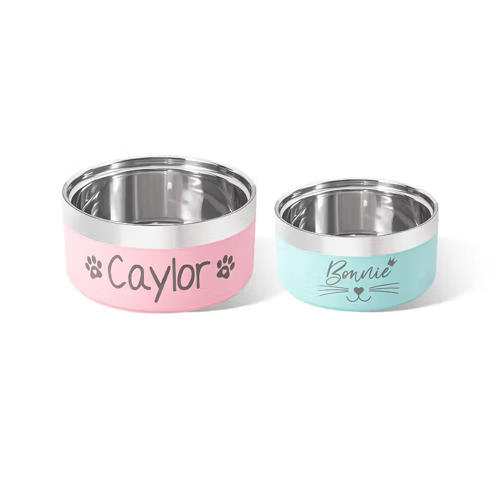 Personalized Stainless Steel Pet Bowl | Custom Dog & Cat Dish