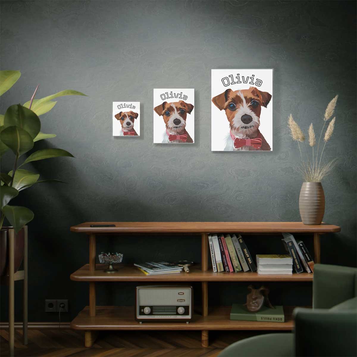 Personalized Pet Portrait Canvas |Custom Dog Wall Art, Dog Lover Gift, Home Decor, Unique Pet Art