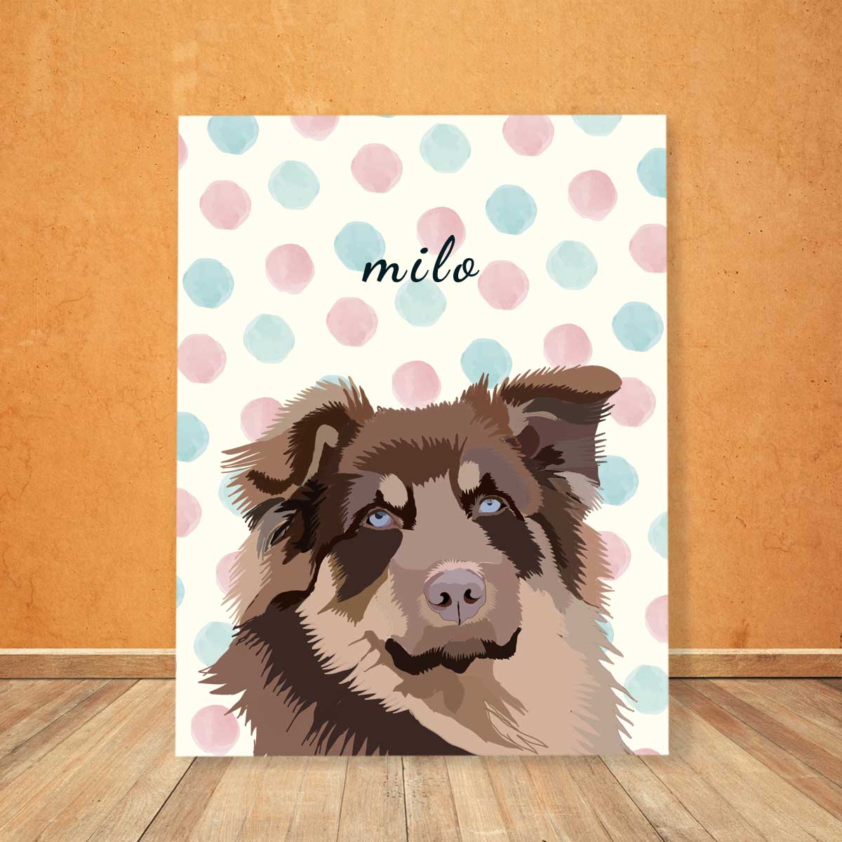 Personalized Pet Portrait Canvas |Custom Dog Wall Art, Dog Lover Gift, Home Decor, Unique Pet Art