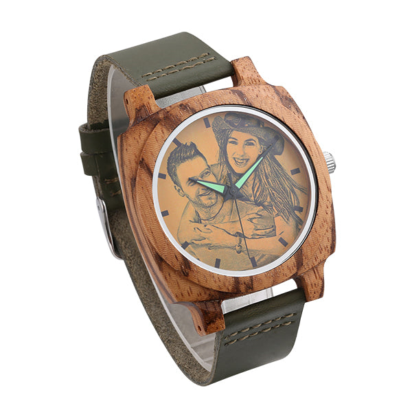 Custom Made Square Zebrawood Watches With Pictures