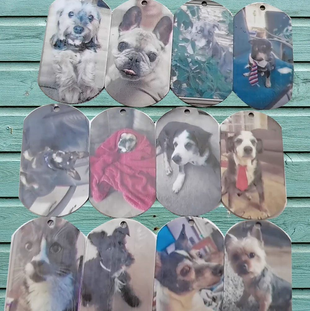 Custom Stainless Steel Photo Dog Tag Necklace