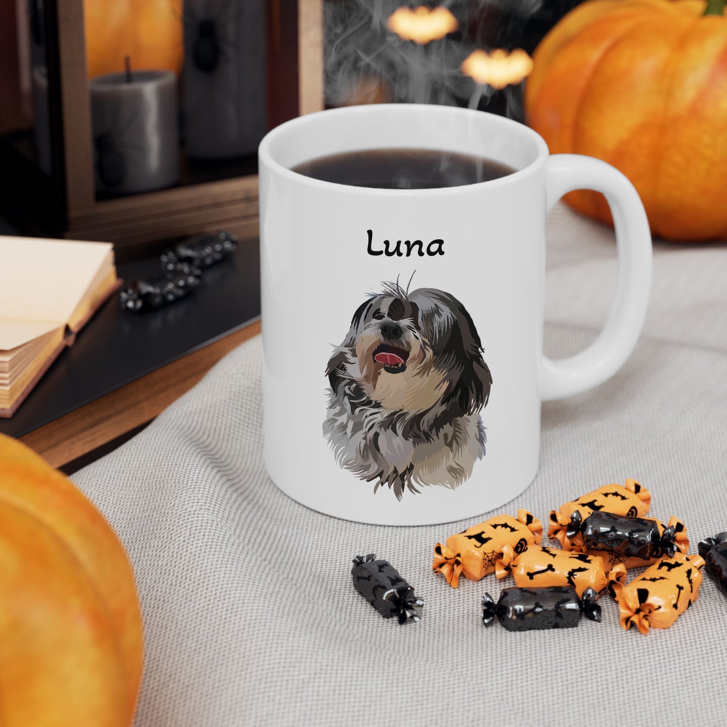 Personalized Dog Mug | Dog Dad Coffee Mug | Mug with dogs face