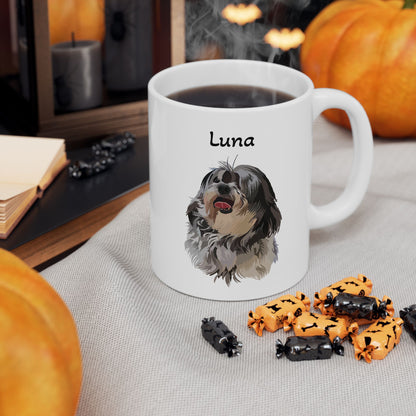 Personalized Dog Mug | Dog Dad Coffee Mug | Mug with dogs face