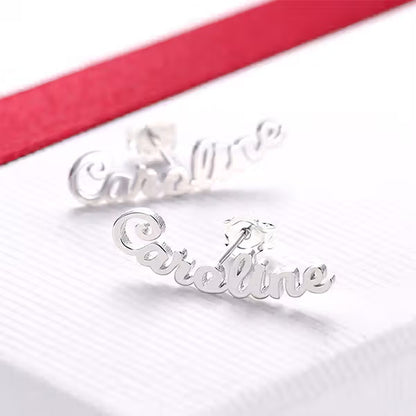Custom Name Earrings | Personalized Name Stud Earrings