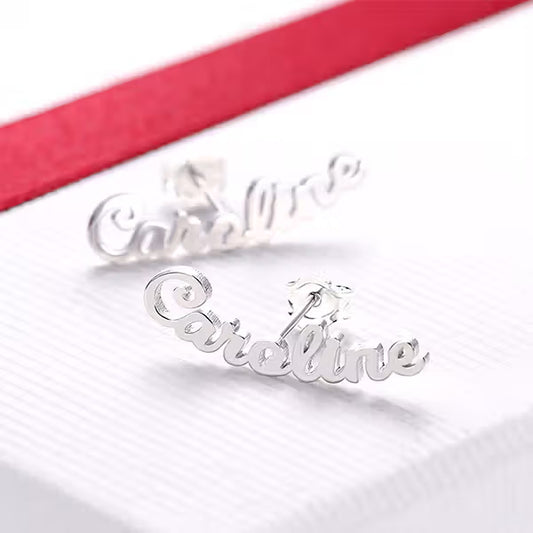 Custom Name Earrings | Personalized Name Stud Earrings