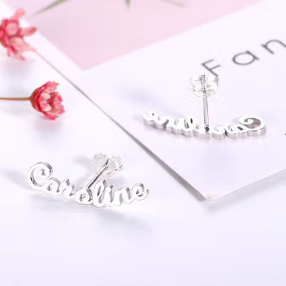 Custom Name Earrings | Personalized Name Stud Earrings
