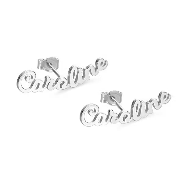Custom Name Earrings | Personalized Name Stud Earrings