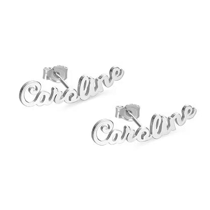 Custom Name Earrings | Personalized Name Stud Earrings