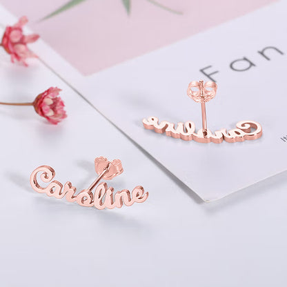 Custom Name Earrings | Personalized Name Stud Earrings