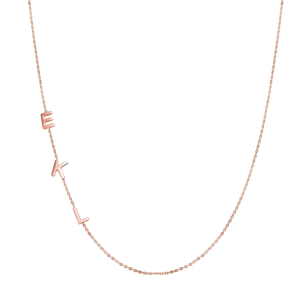 Personalized initial necklace | Necklace with heart and initial