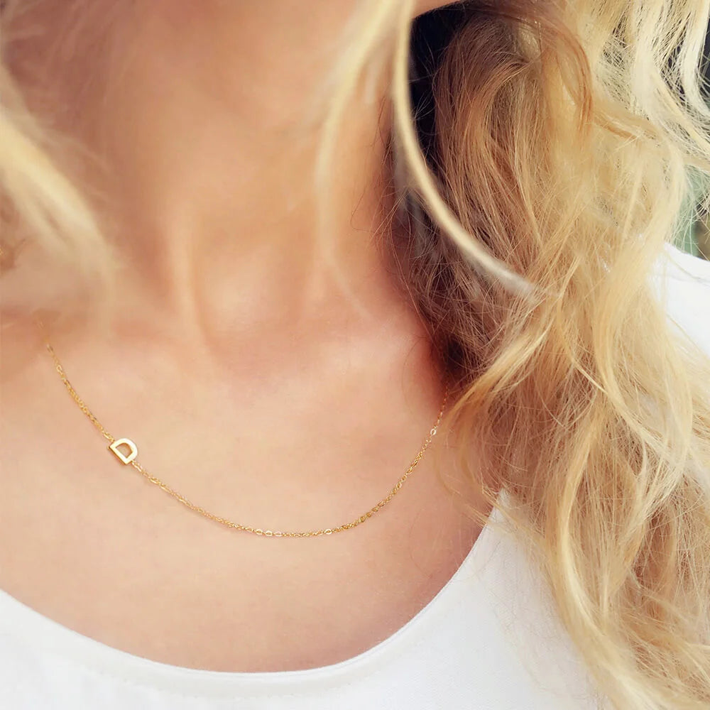 Personalized initial necklace | Necklace with heart and initial