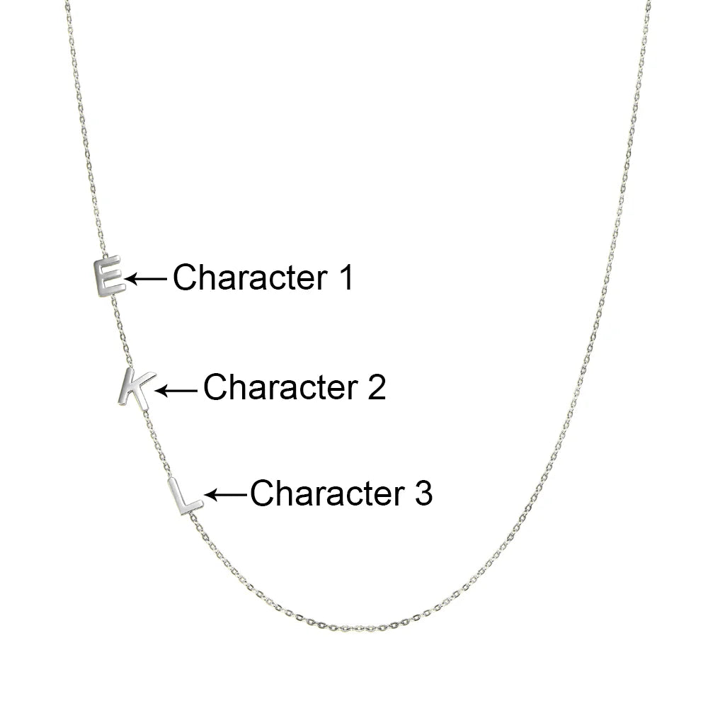 Personalized initial necklace | Necklace with heart and initial