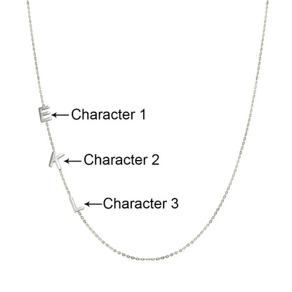 Personalized initial necklace | Necklace with heart and initial