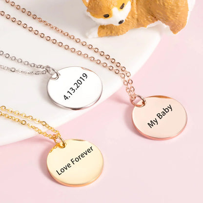 Custom pet photo disc necklace 925 Silver | pet necklace memorial