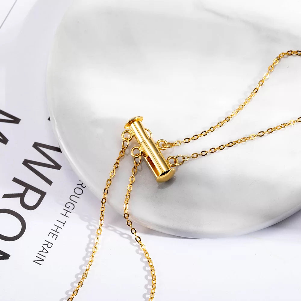 Personalized initial necklace with moonstone birthstone