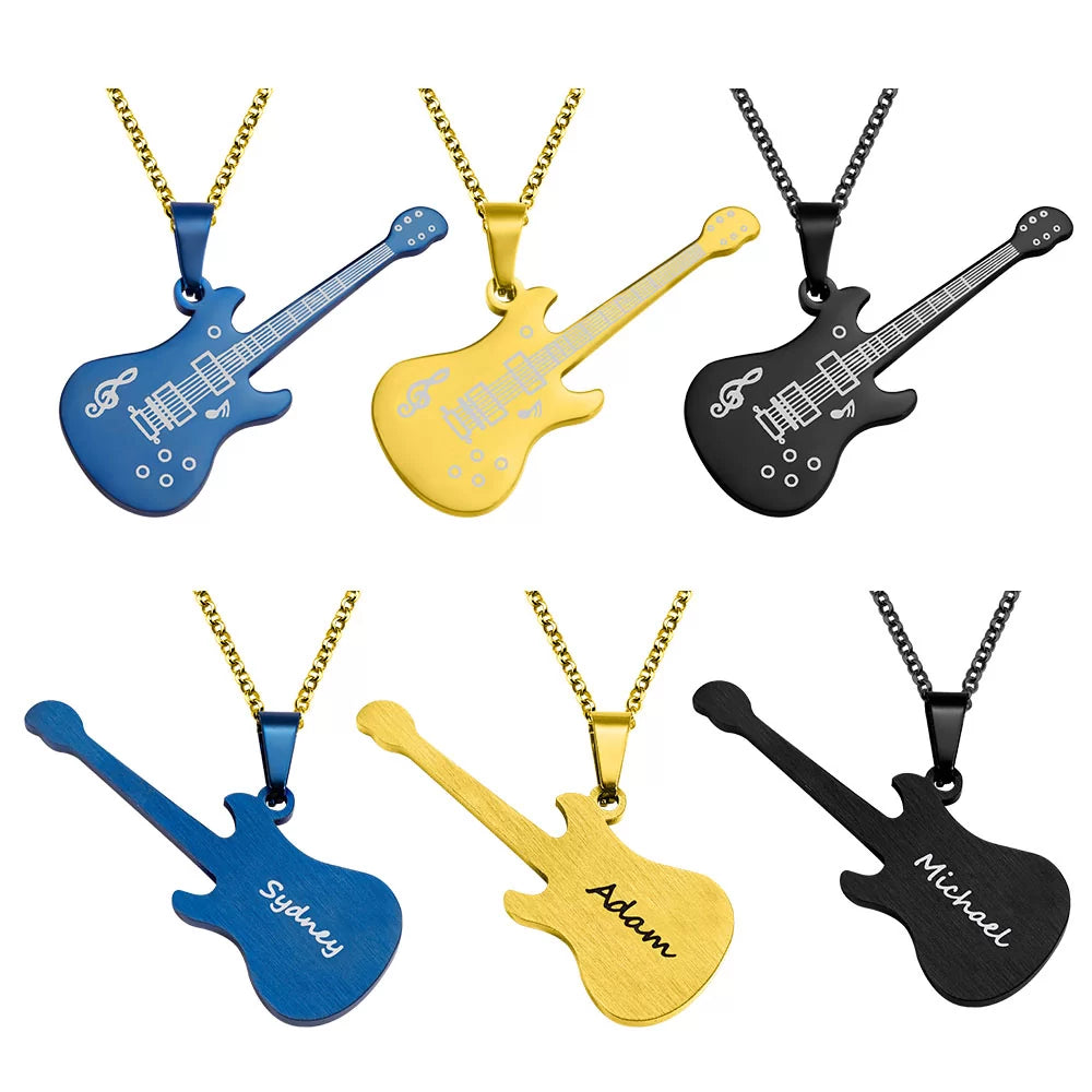 Personalized Guitar Necklace | Guitar lovers presents