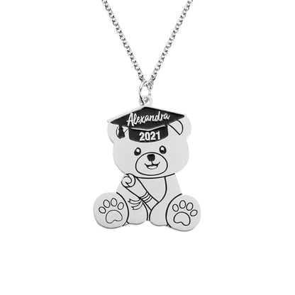 Custom Bear Necklace for Graduation Gift |Graduation gifts for her
