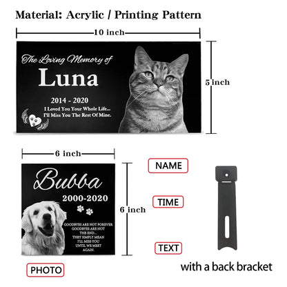 Personalized pet memorial headstones
