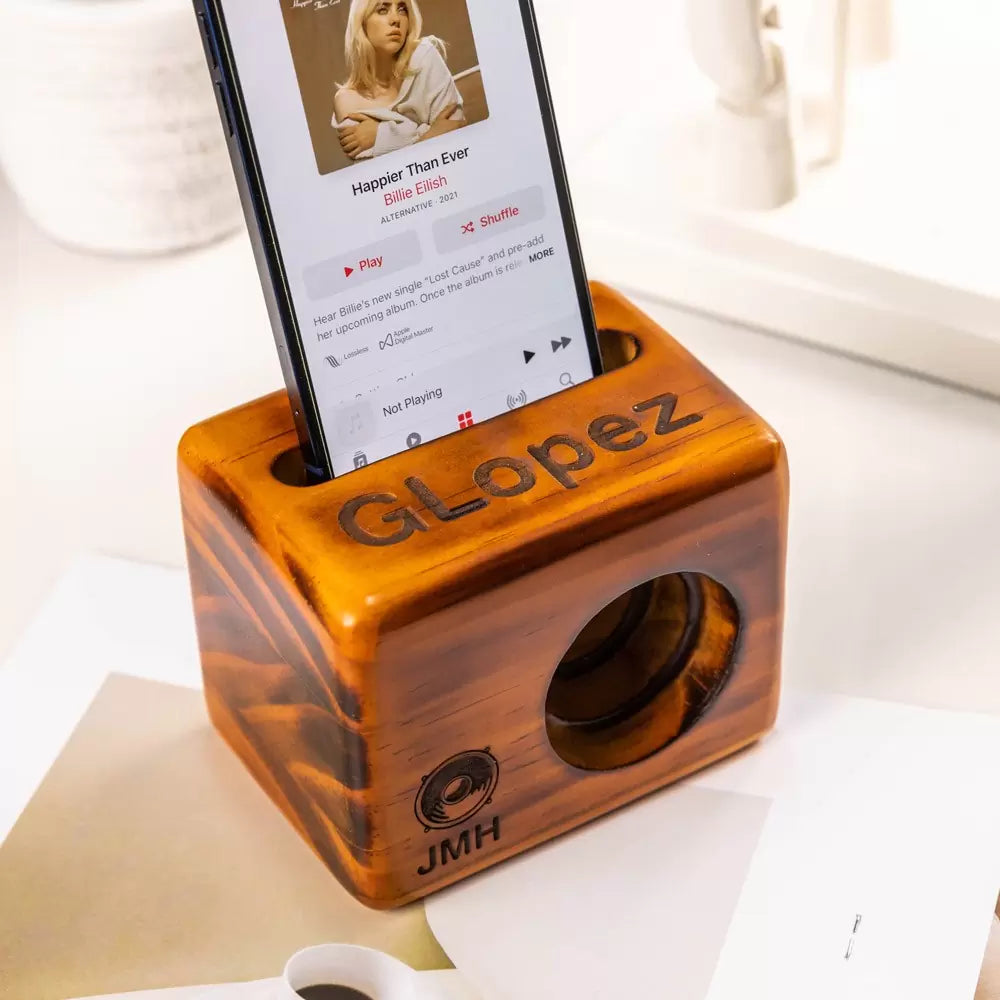 Custom wooden cell phone speaker | Passive Phone Amplifier|Cell phone Acoustic Speaker