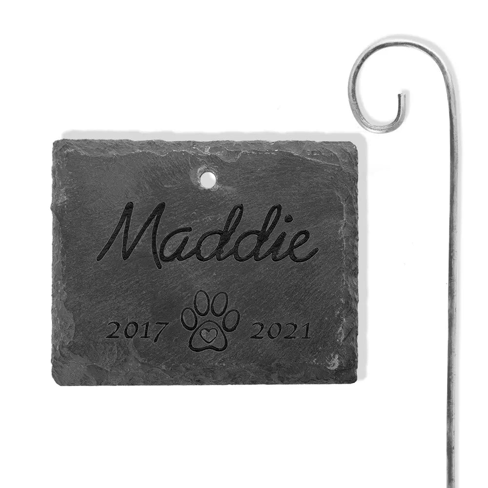Dog Remembrance Plaque with hook | Pet memorial
