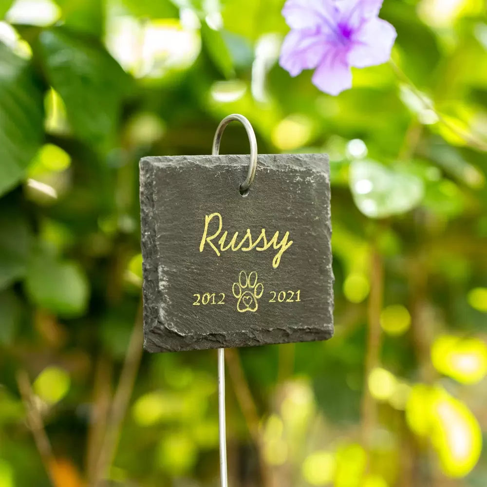 Dog Remembrance Plaque with hook | Pet memorial