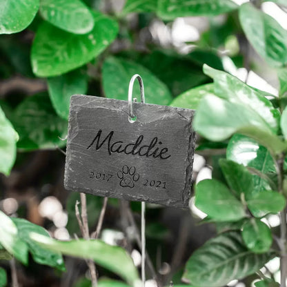 Dog Remembrance Plaque with hook | Pet memorial