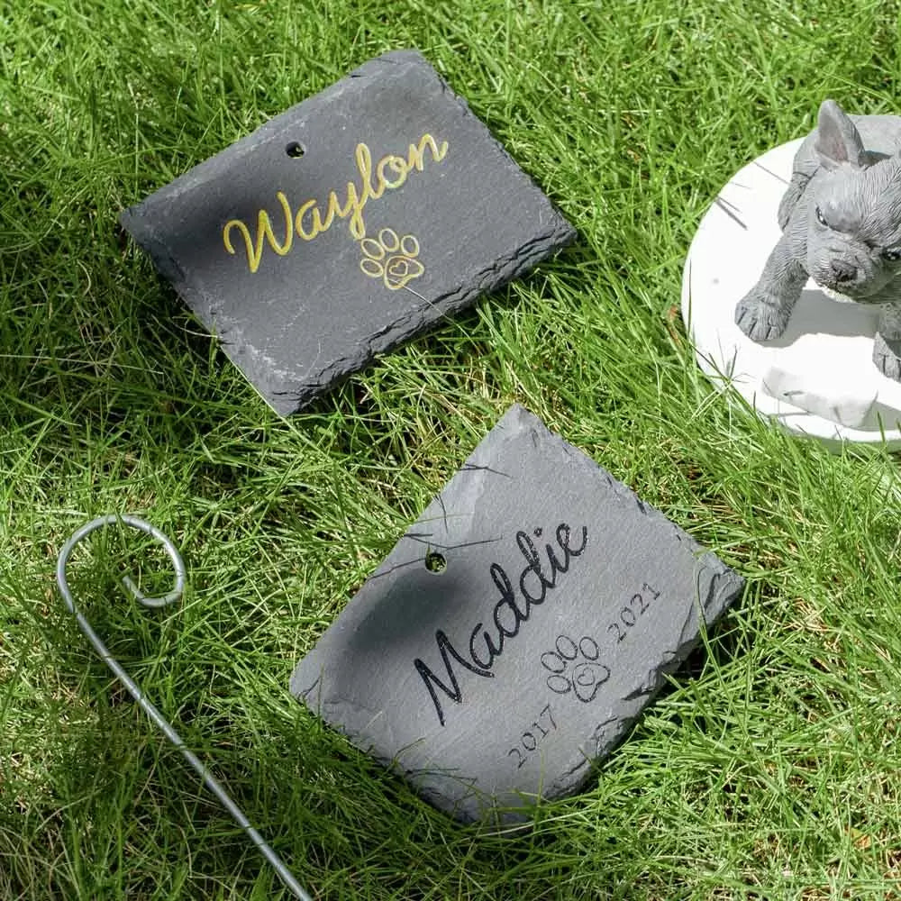 Dog Remembrance Plaque with hook | Pet memorial