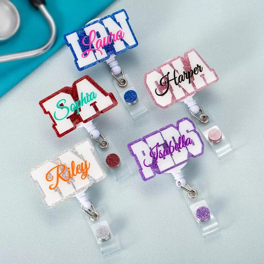 Personalized Nurse Name Badge Reel | Medical name tags